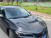 Honda Civic 11th Gen FE FL with EPR's aftermarket parts - Carbon Fiber EPA V Type Hood (Fits hatchback & Sedan)